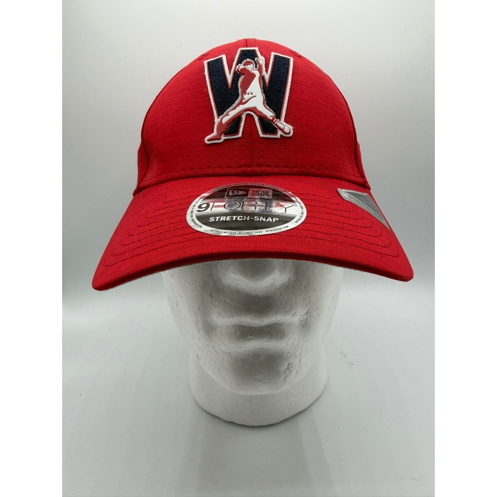 New Era Washington Nationals Clubhouse Hat Red 9FORTY Stretch Snap MLB Cap NWT